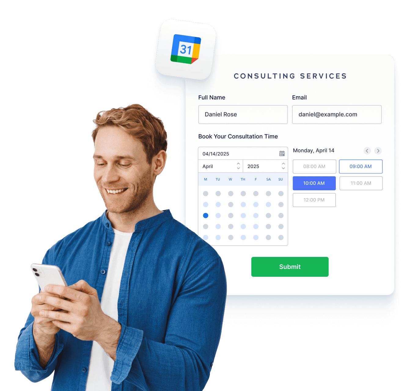 Sync your forms with Google Calendar hero