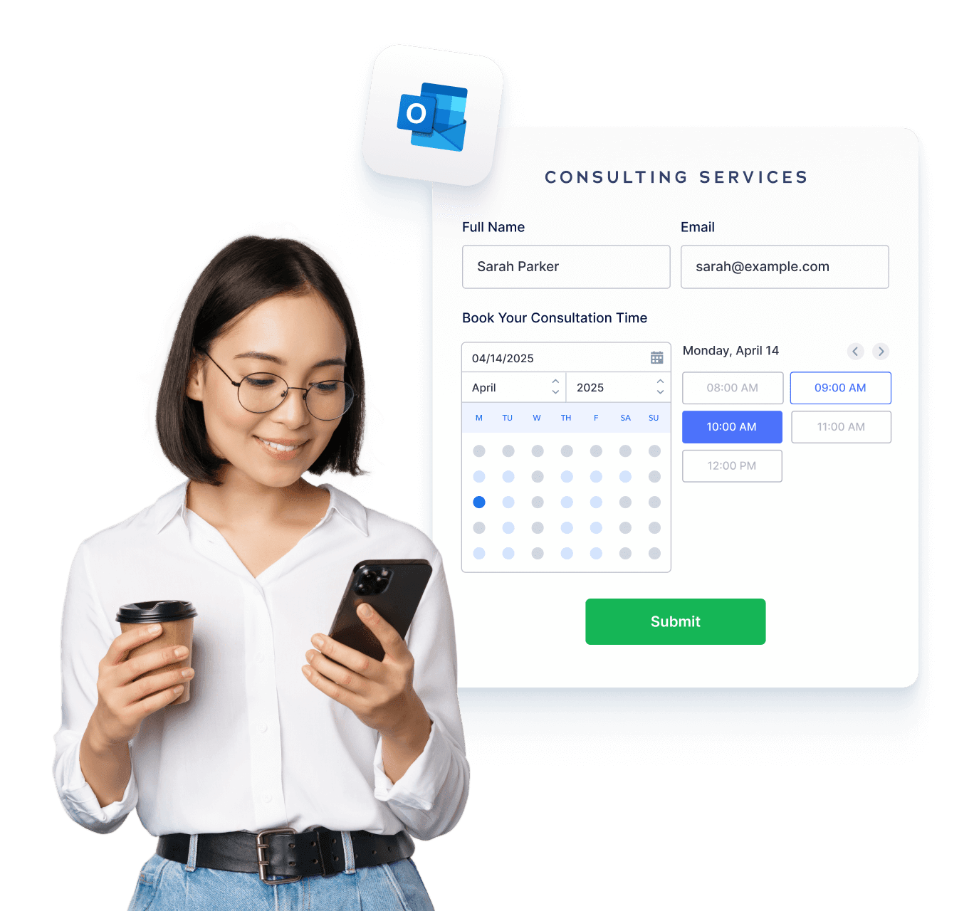 Sync your forms with Microsoft Outlook Calendar hero