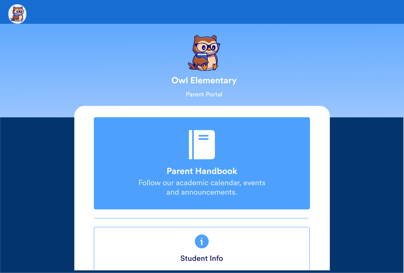Owl Elementary App Template