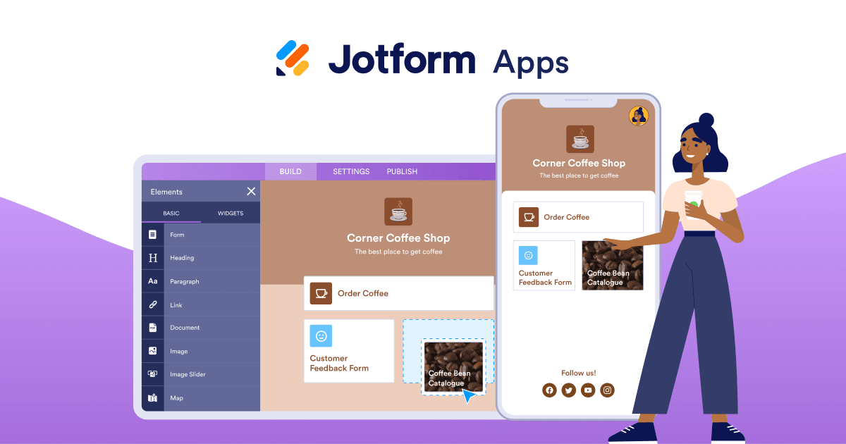 Free Drag and Drop Mobile App Builder Jotform Apps