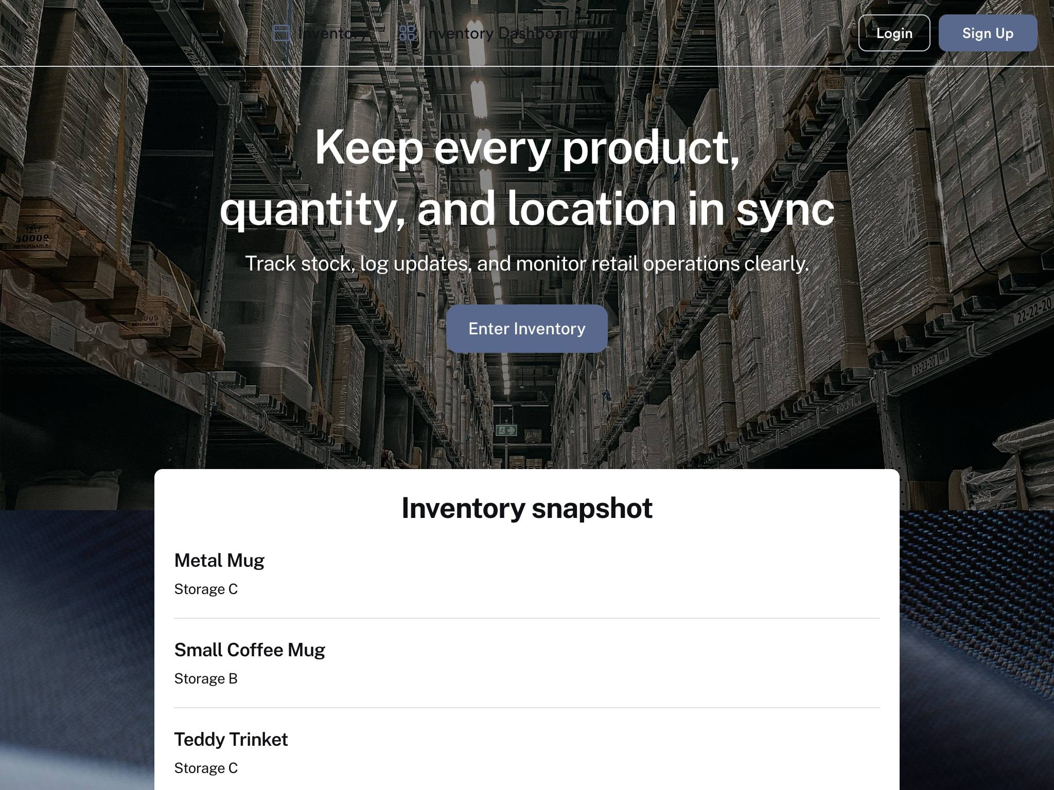 Retail Inventory App