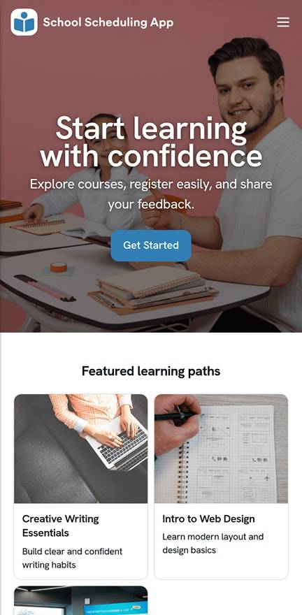 School Scheduling App