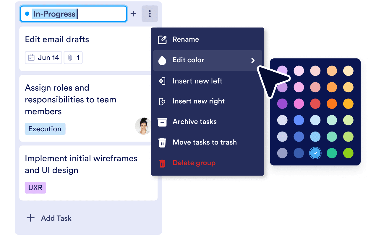 Customizable kanban boards