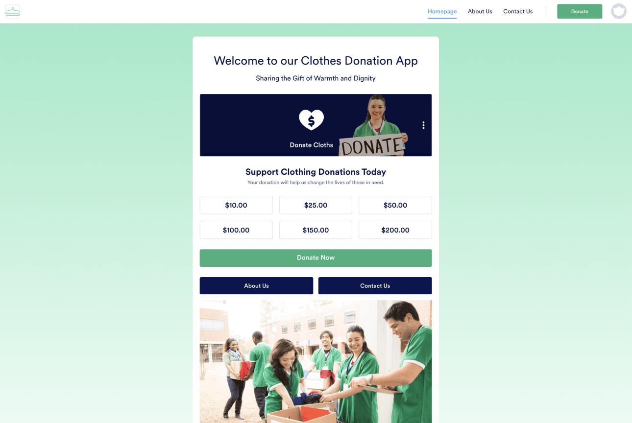 Donatee App Clothing Donation Tutorial
