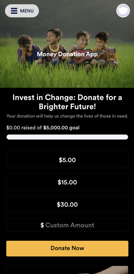 Money Donation App