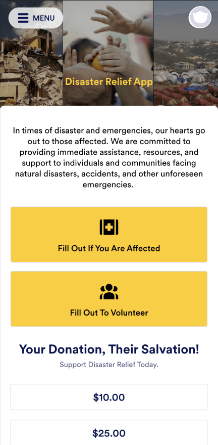 Disaster Relief App