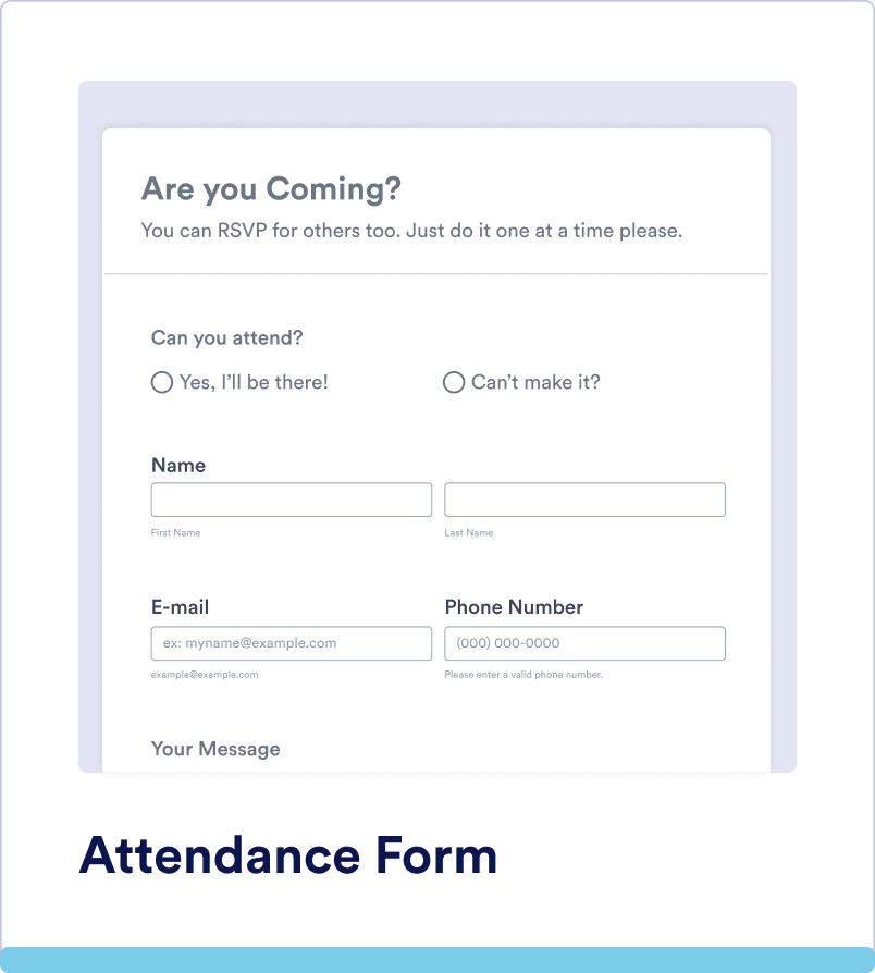 Attendance Form