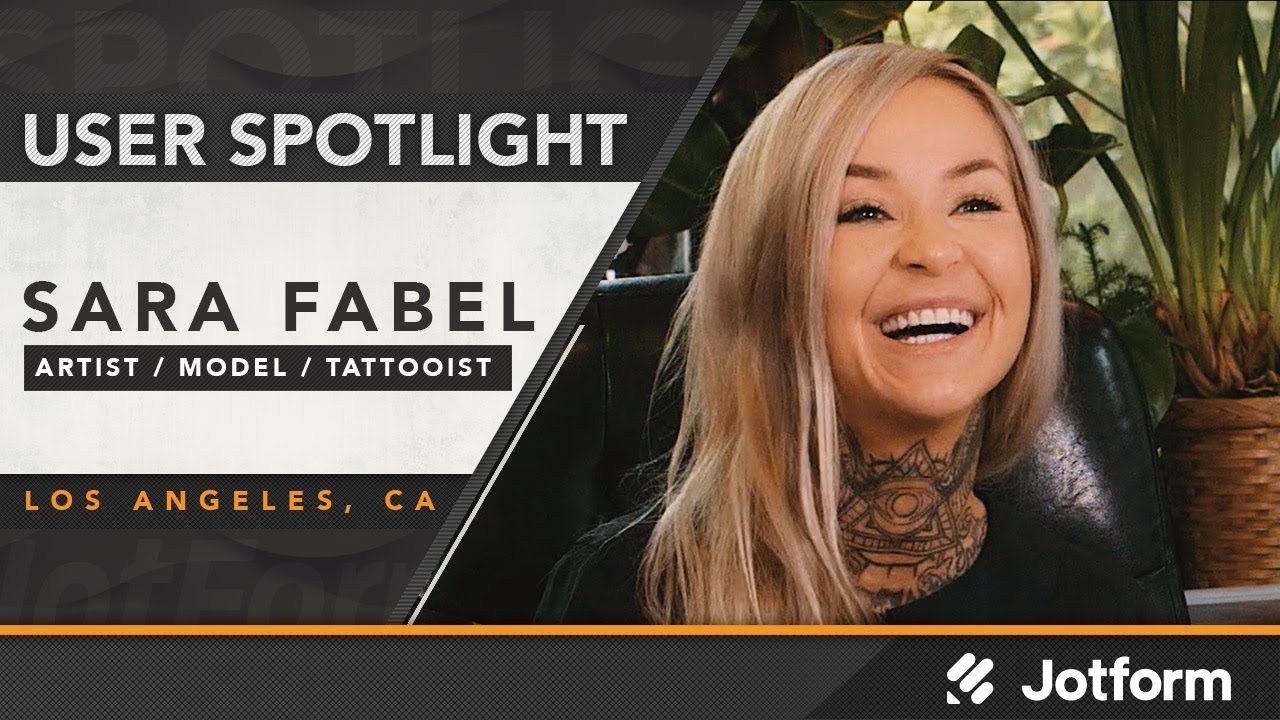 Famous tattoo artist Sara Fabel collects payments with Jform and Square