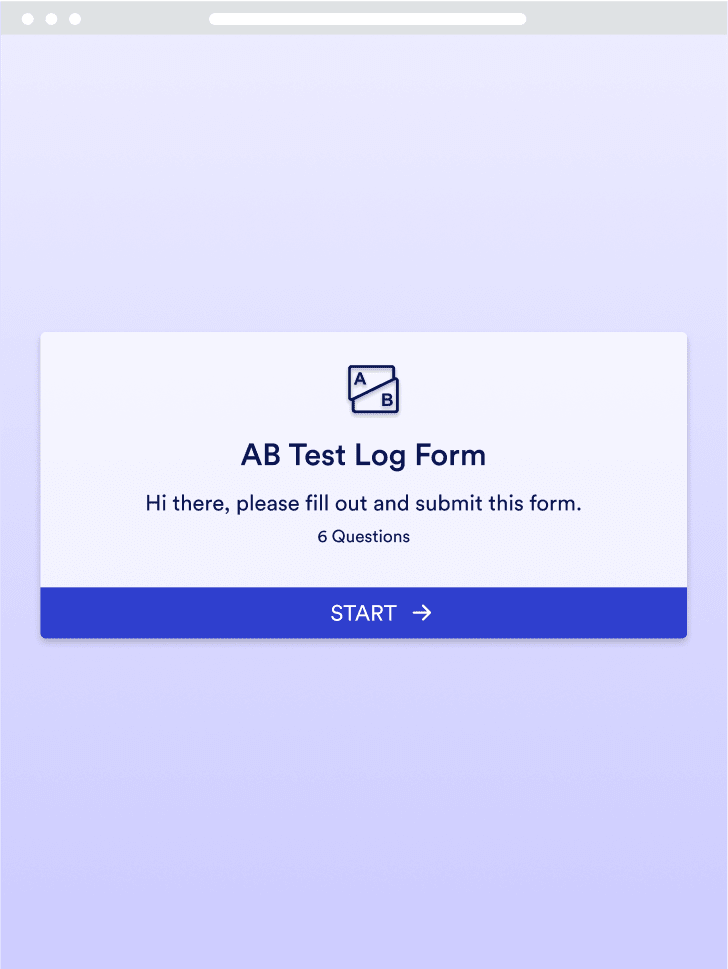 AB Test Log Form
