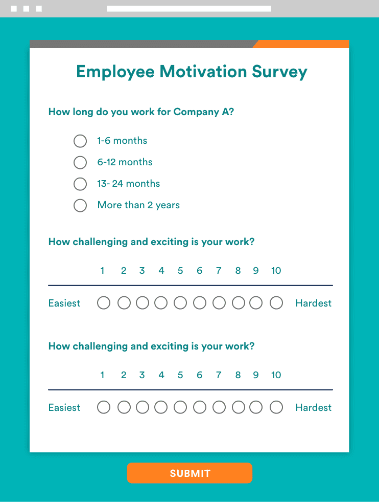 Employee Motivation Survey Template Image