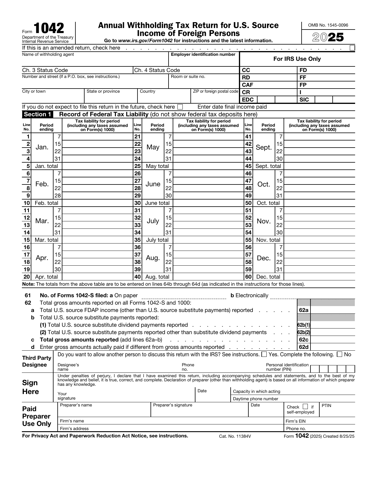 1042 Form