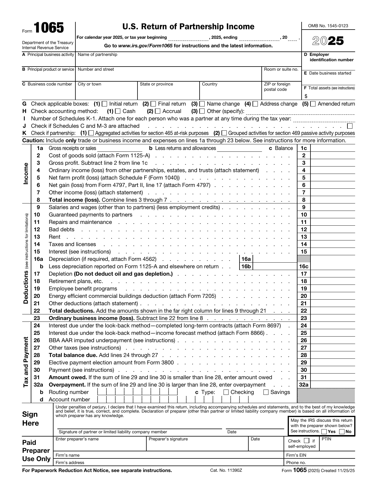 1065 Form