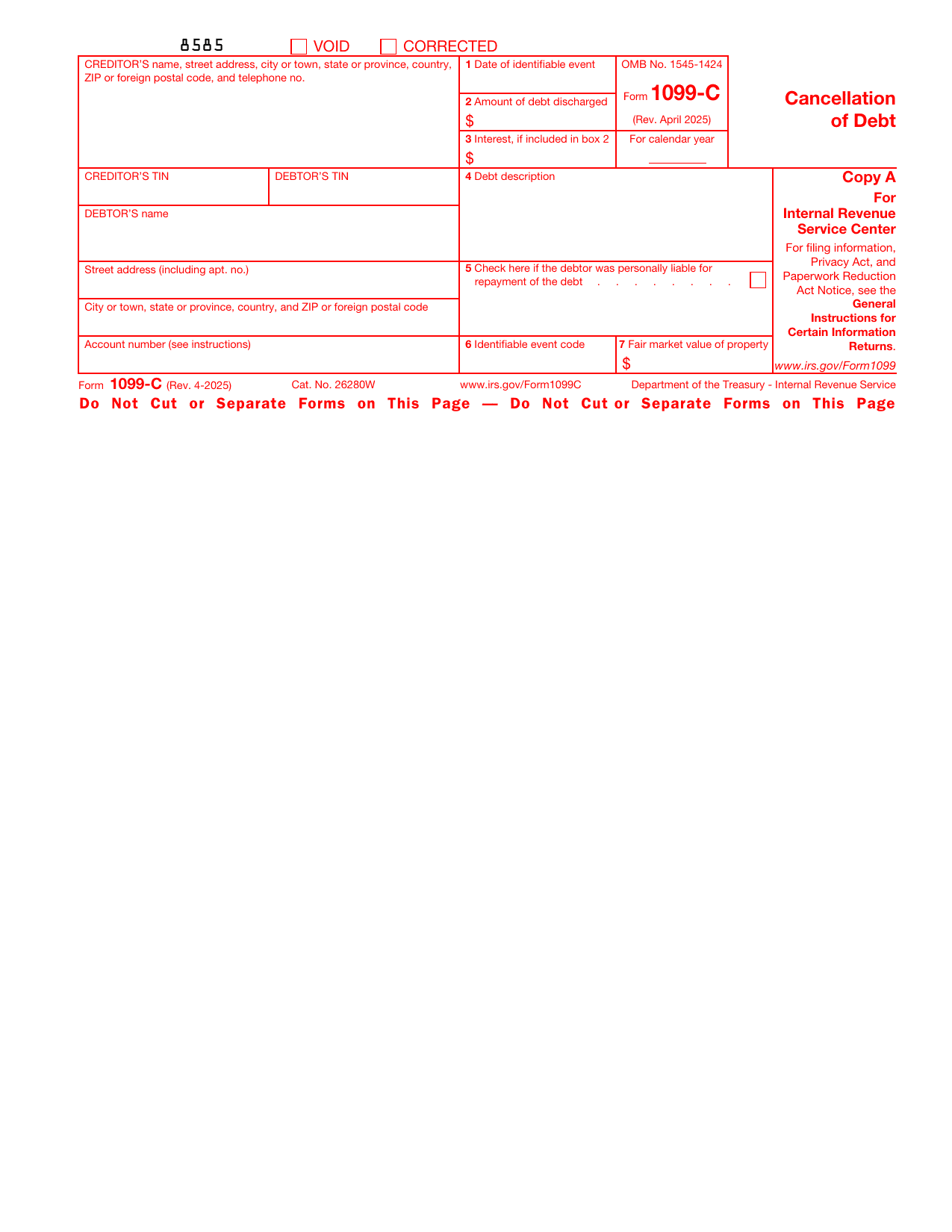 1099-C Form
