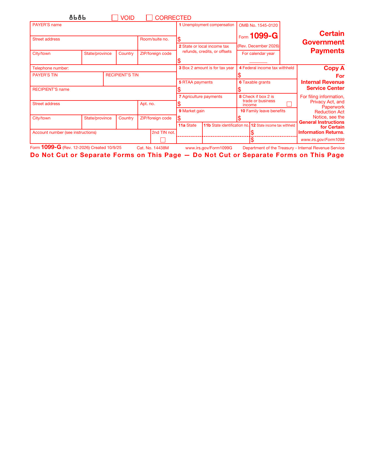 1099-G Form