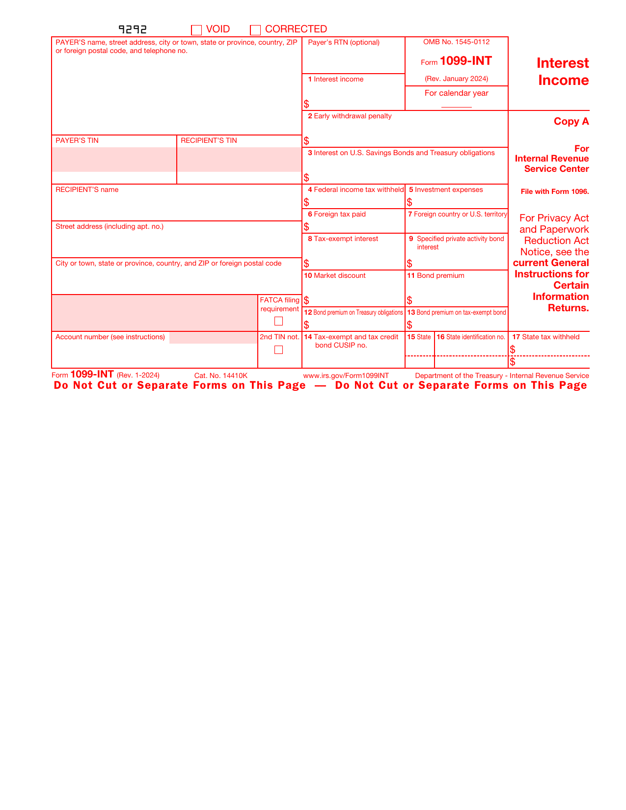 1099-INT Form