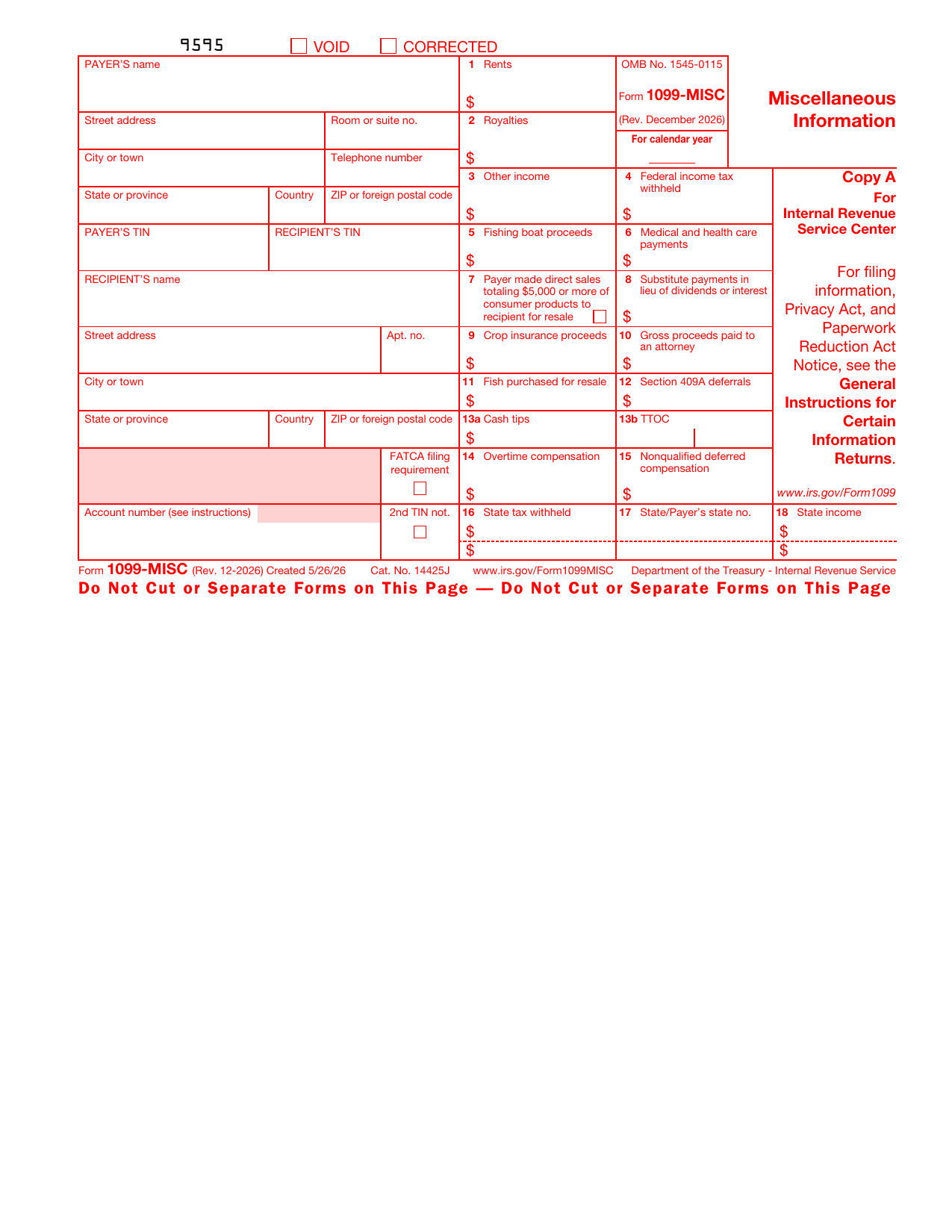 1099-MISC Form