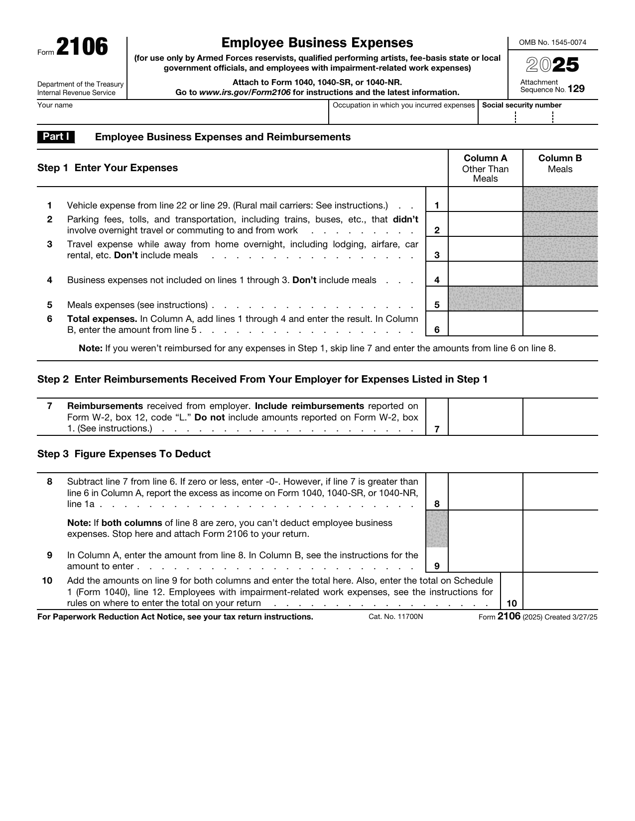 2106 Form