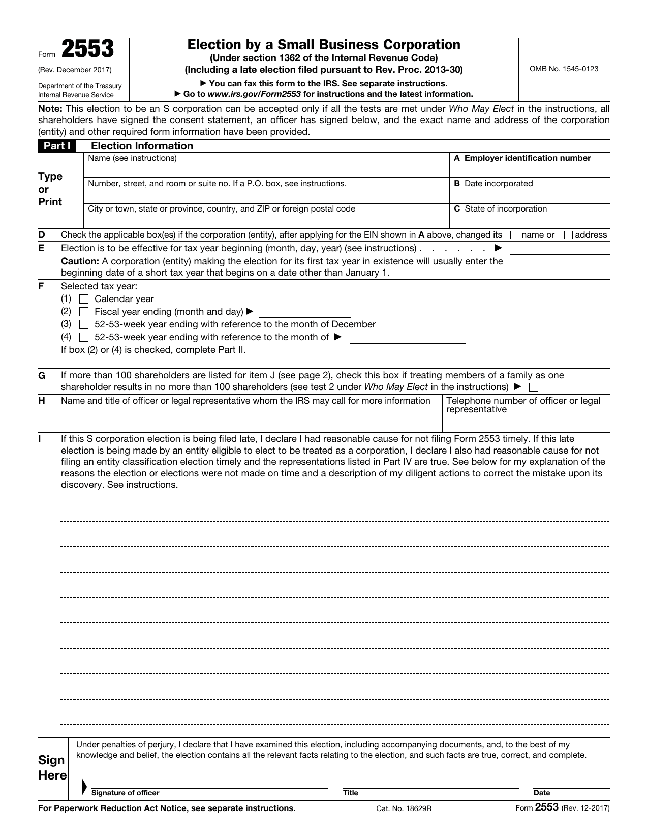 2553 Form