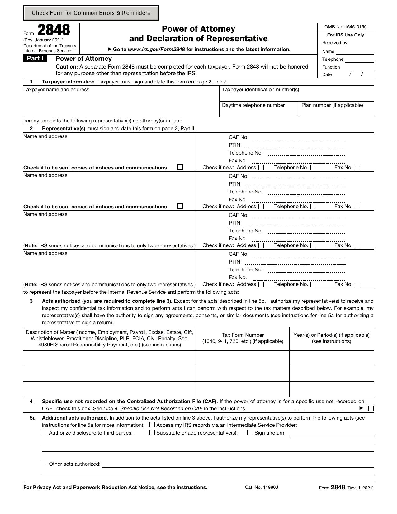 2848 Form