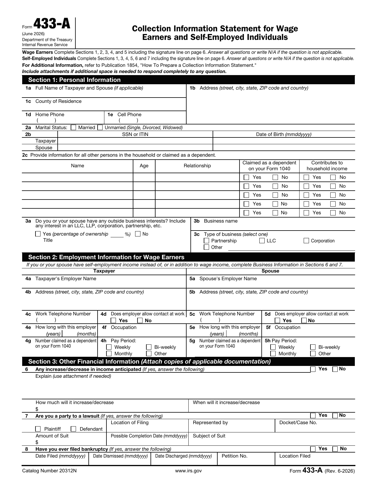 433-A Form