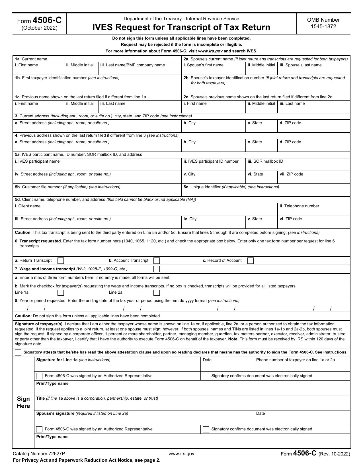 4506-C Form