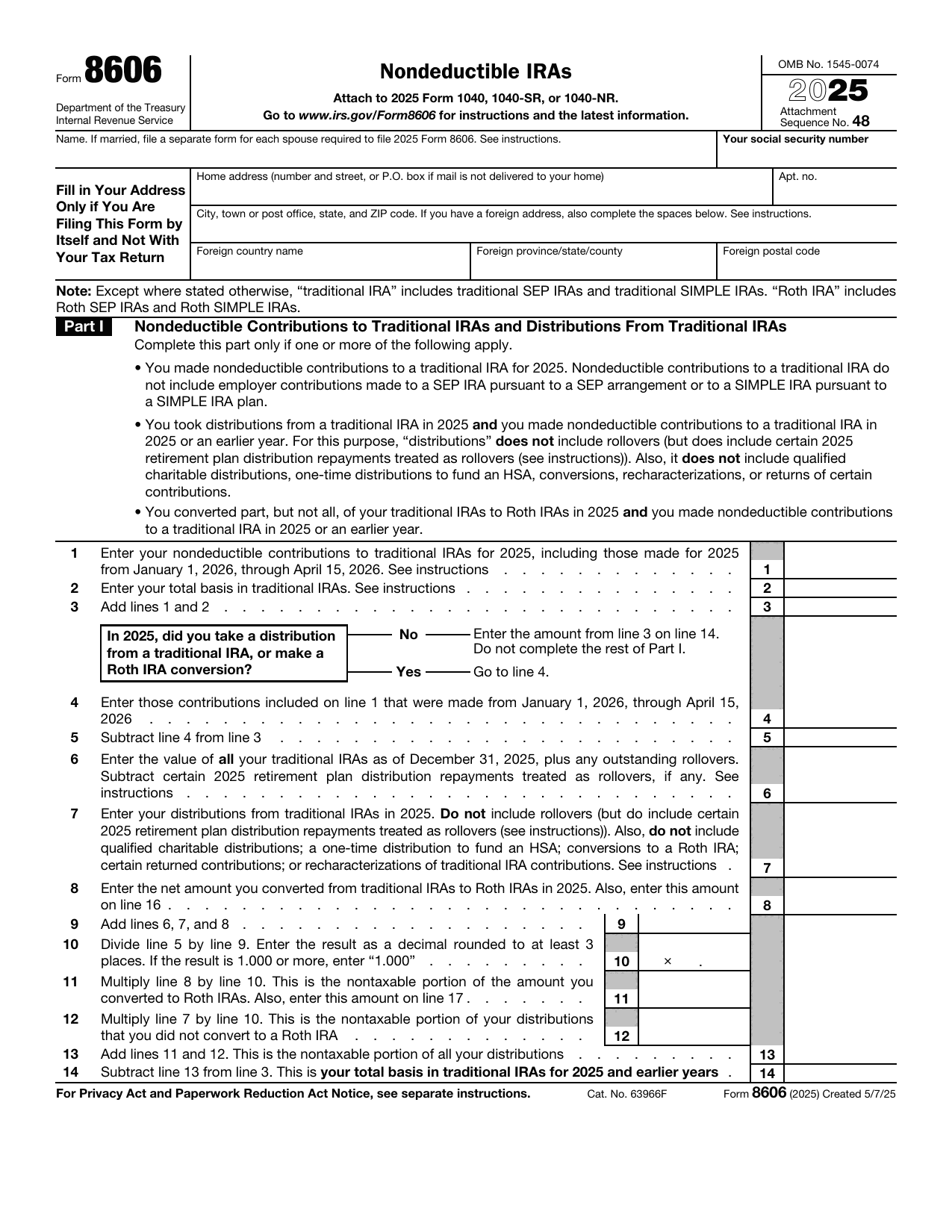 8606 Form