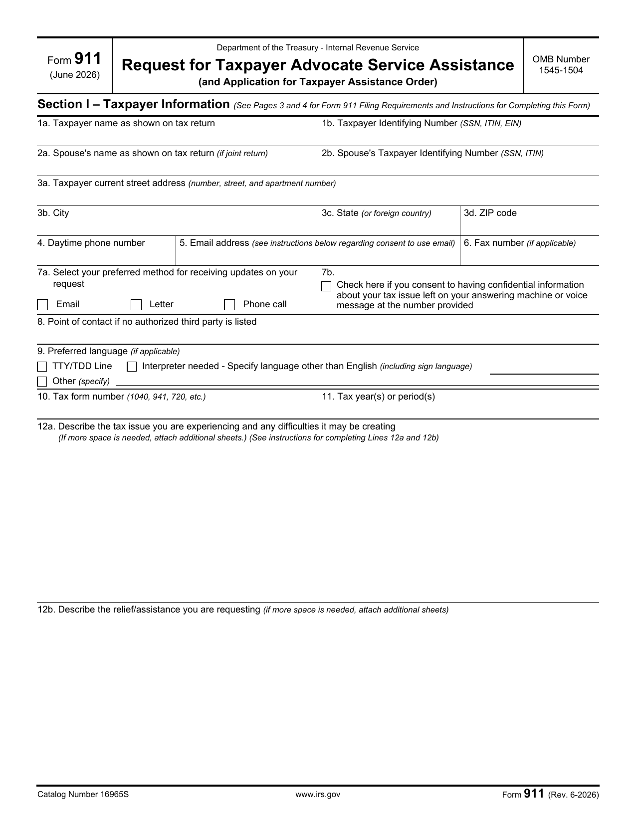 911 Form