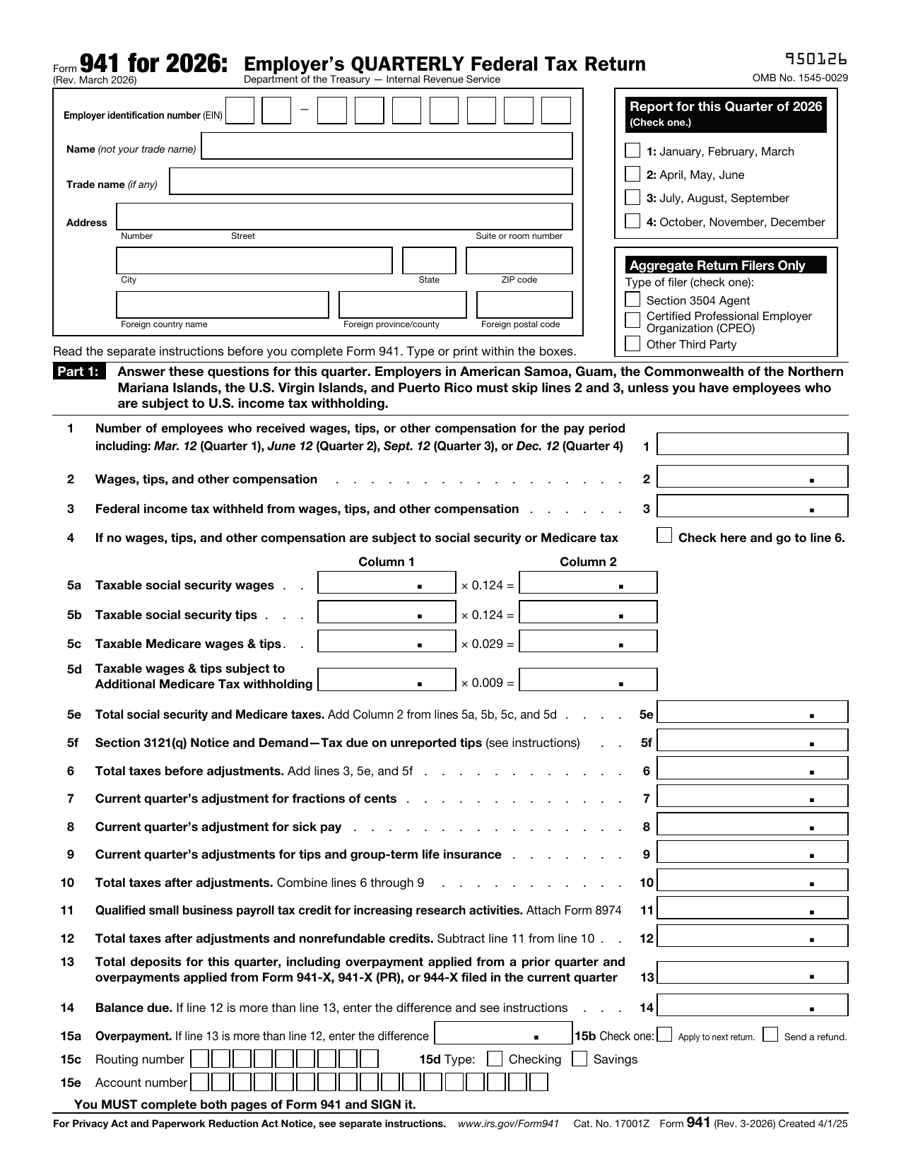 941 Form