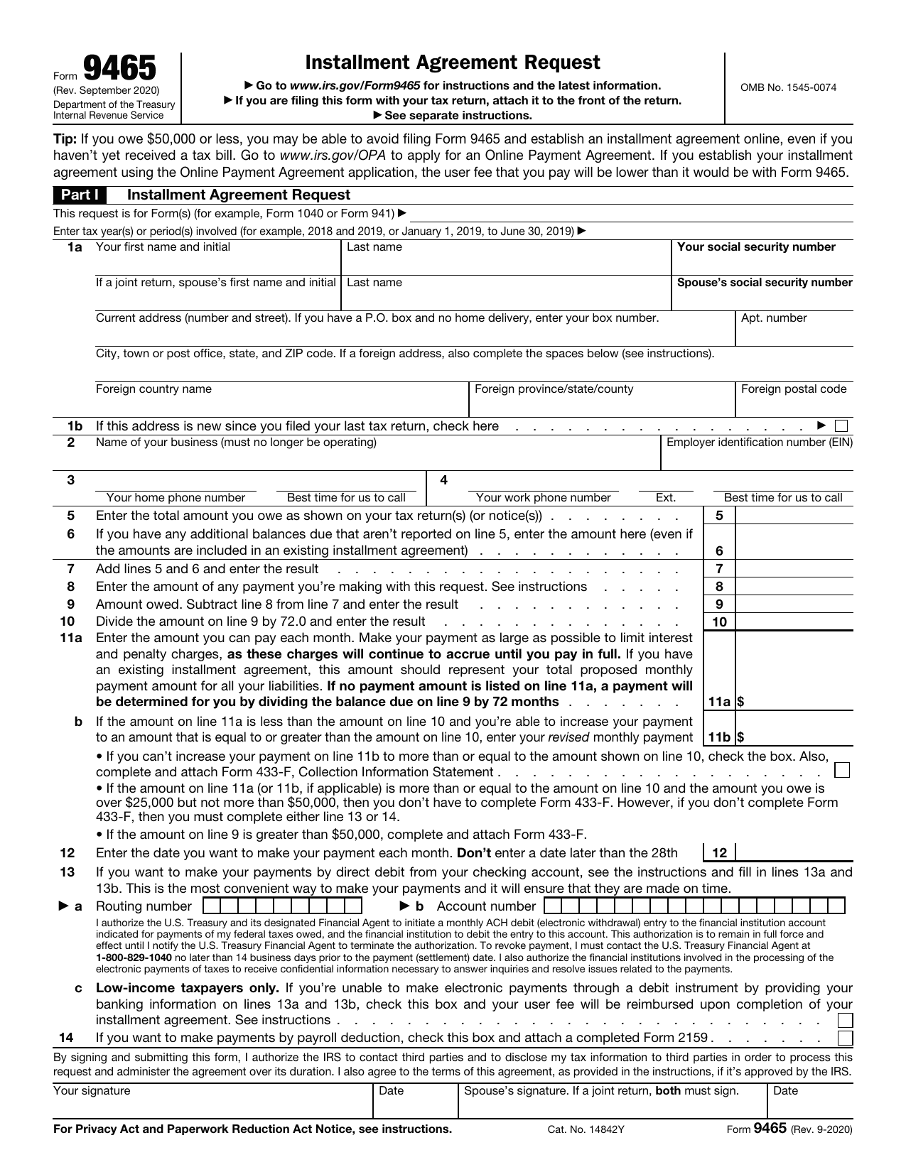 9465 Form