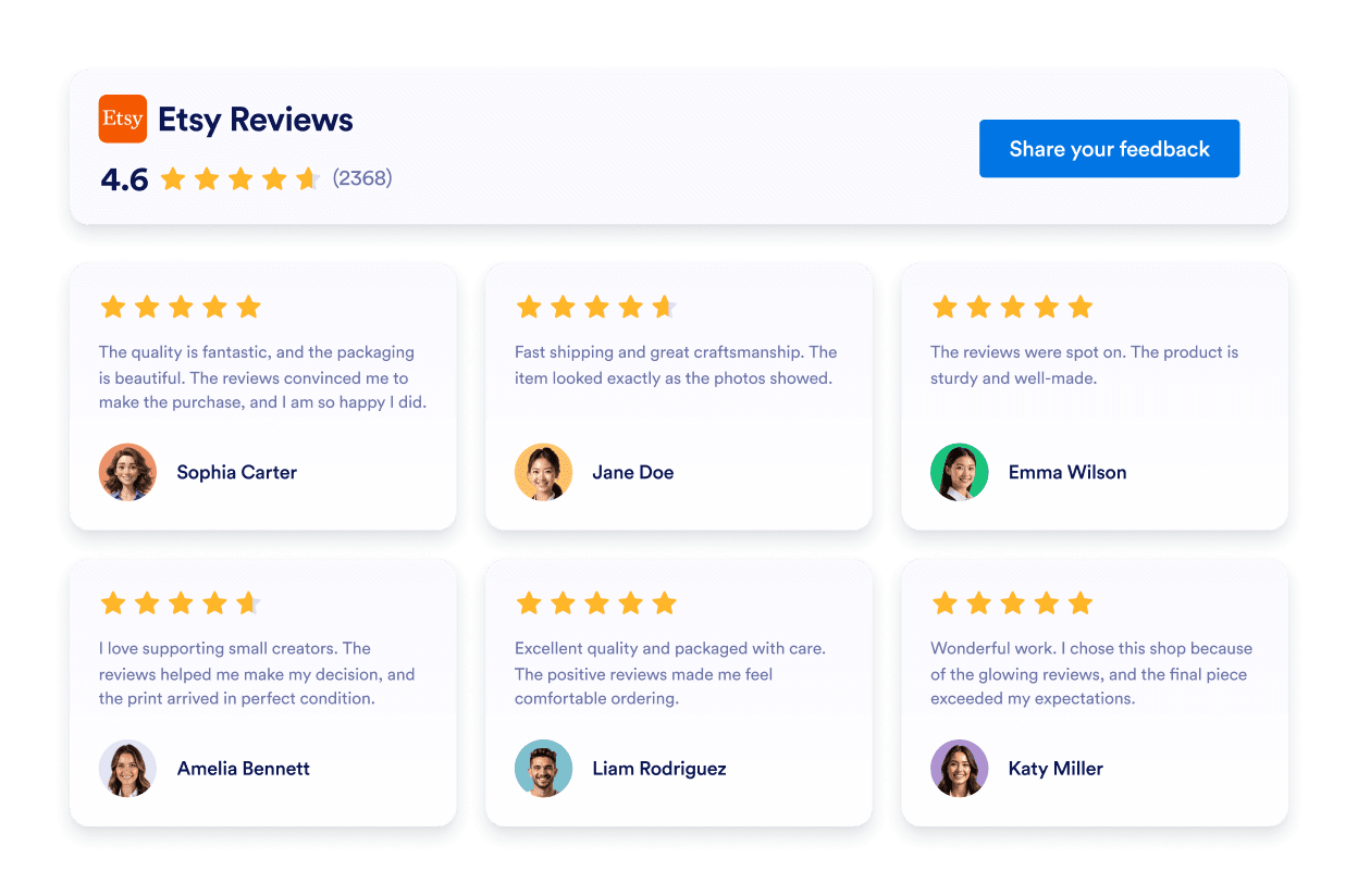 Etsy Reviews Thumbnail