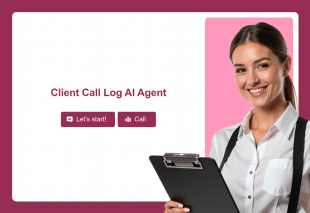 Client Call Log AI Agent Template Thumbnail Image