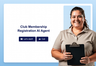 Club Membership Registration AI Agent Template Thumbnail Image