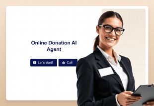 Online Donation AI Agent Template Thumbnail Image