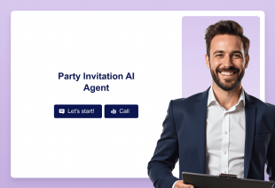 Party Invitation AI Agent Template Thumbnail Image