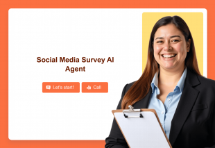 Social Media Survey AI Agent Template Thumbnail Image