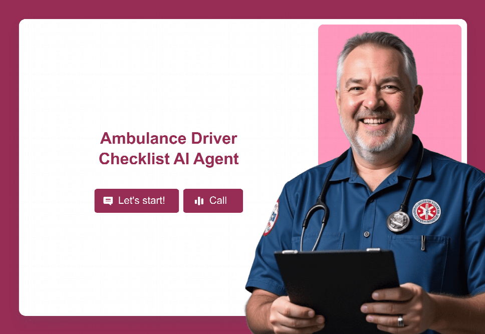 Ambulance Driver Checklist Assistant | Jotform