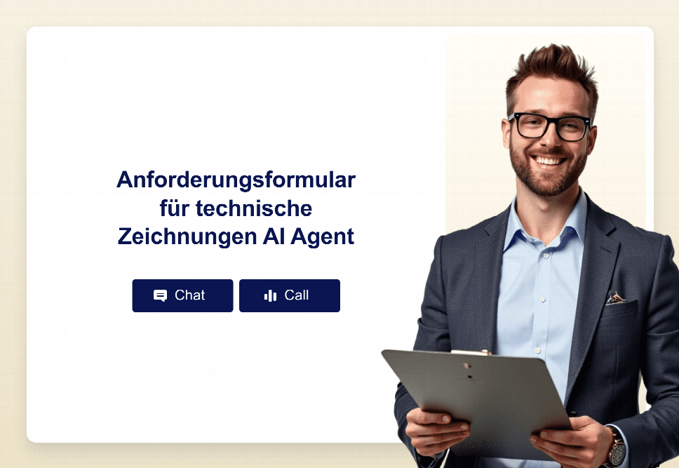 Anforderungsformular für technische Zeichnungen AI Agent | Jotform