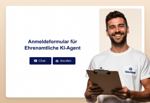 Anmeldeformular für Ehrenamtliche KI-Agent Template Thumbnail