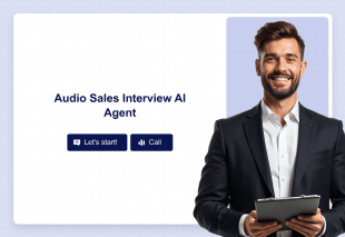 Audio Sales Interview AI Agent Template Thumbnail