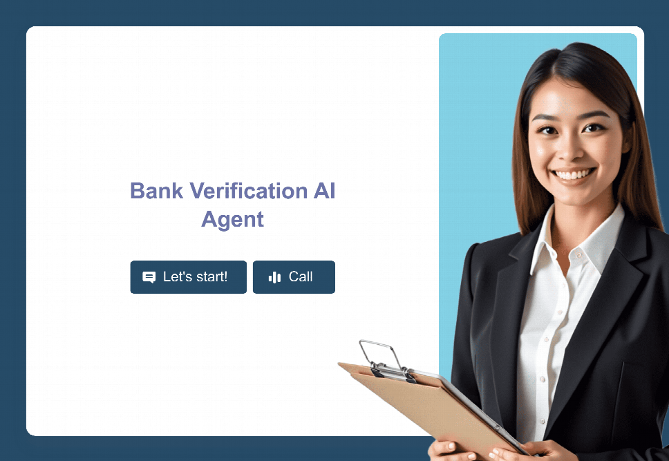 Verification Bank Design Bank Verification AI Agent Template | Jotform