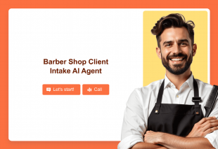 Barber Shop Client Intake AI Agent Template Thumbnail