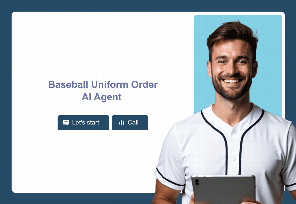 Baseball Uniform Order AI Agent Template | Jotform