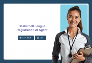 Basketball League Registration AI Agent Template Thumbnail