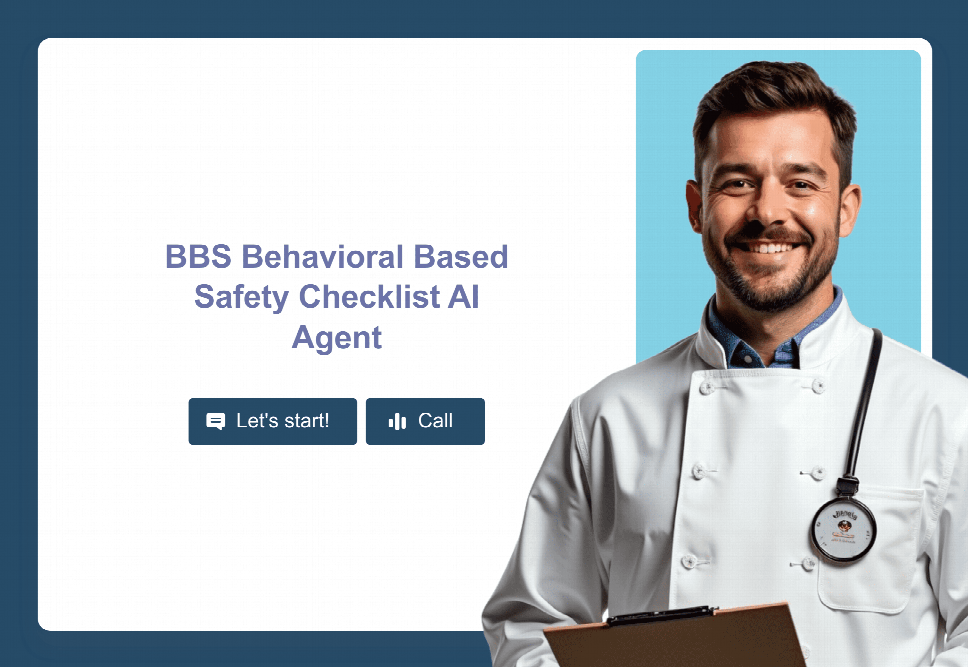 Checklist Based S BBS Behavioral Based Safety Checklist AI Agent Template | Jotform