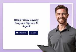 Black Friday Loyalty Program Sign-up AI Agent Template Thumbnail