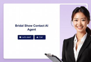 Bridal Show Contact AI Agent Template Thumbnail