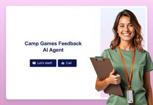 Camp Games Feedback AI Agent Template Thumbnail