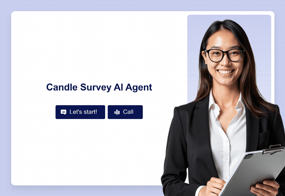 Candle Survey Conversational Assistant Template | Jotform