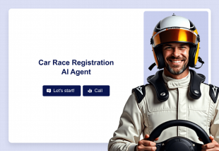 Car Race Registration AI Agent Template Thumbnail