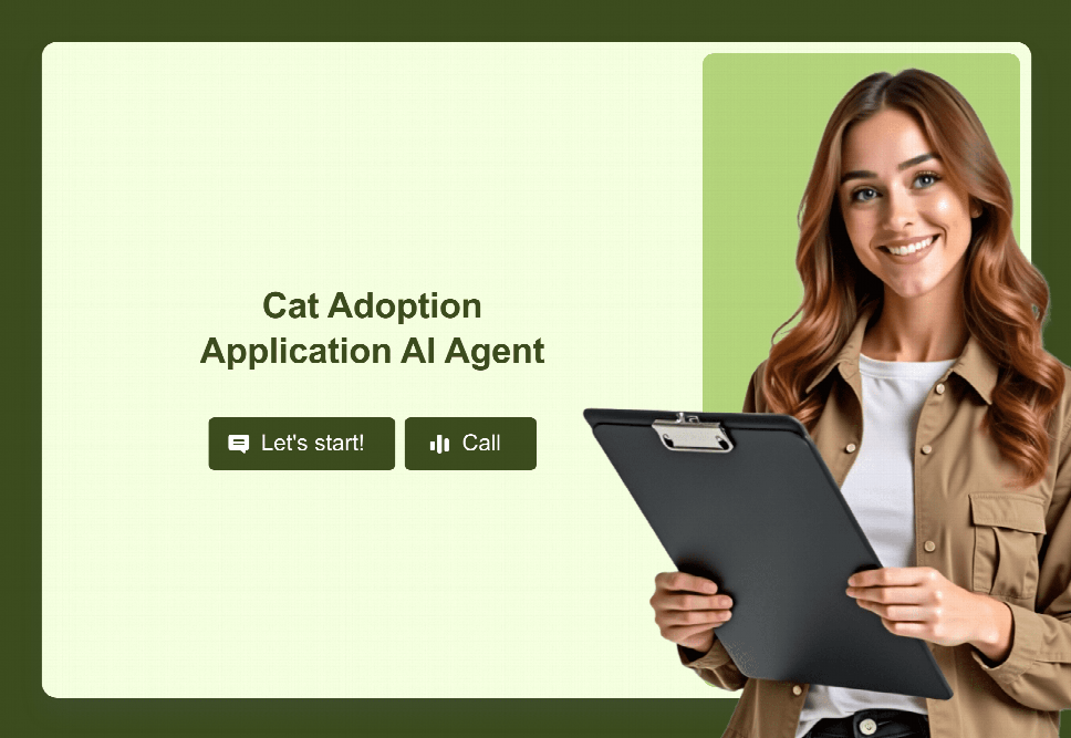 Apply Adopt Cat Adoption Application AI Agent Template | Jotform